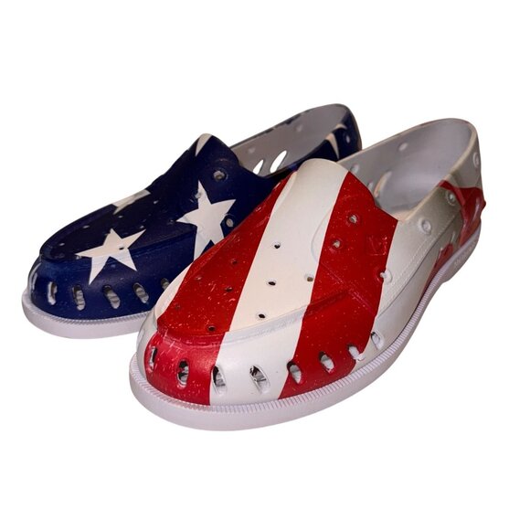 Womens Size 11 Sperry American Flag Pattern Water Shoes Patriotic USA America - Picture 2 of 6